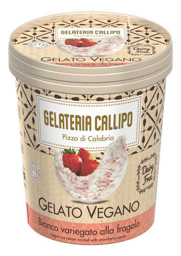 Gelato Vegani Bianco e Fragola  310 gr. Callipo