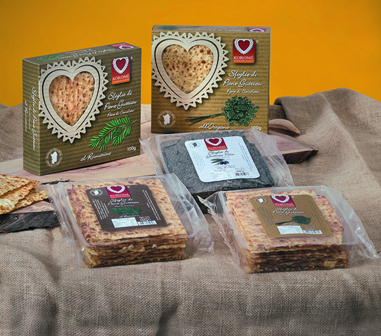 Sfoglie de Pane Guttiau Nero Carbone Veg. ast. 100 gr Korome