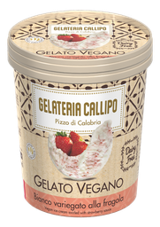 [13967] Gelato Vegani Bianco e Fragola  310 gr. Callipo