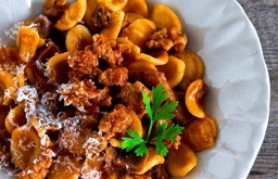 [03560] Monoporzione Orecchiette Funghi card. Salsiccia