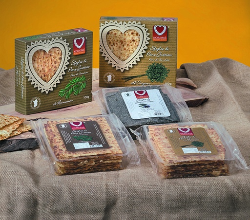 [03236] Sfoglie de Pane Guttiau Rosmarino ast. 100 gr Korome