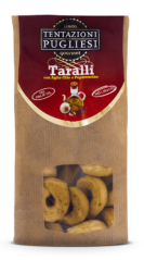 Taralli Gourmet all`aglio,olio,pep.  250 gr.T.Pugl
