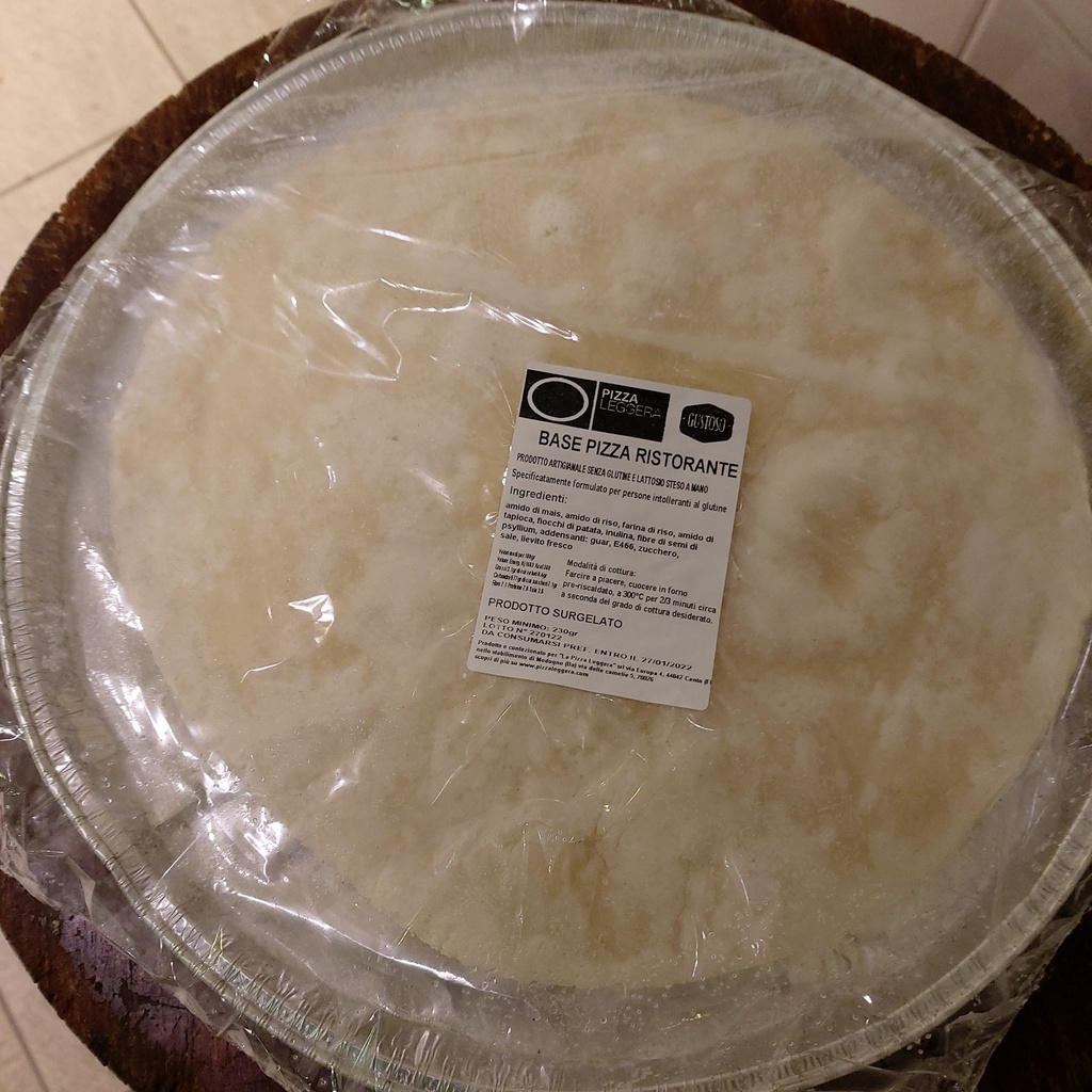 Base Pizza senza Glutine   220 gr  Pizza Leggera