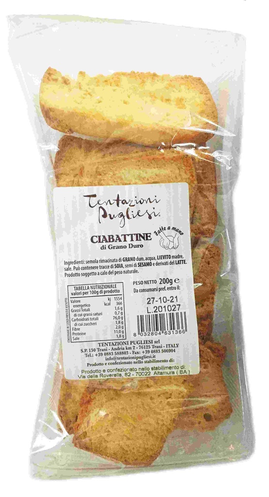 Ciabattine di Grana duro  200 gr.T.Pugliesi