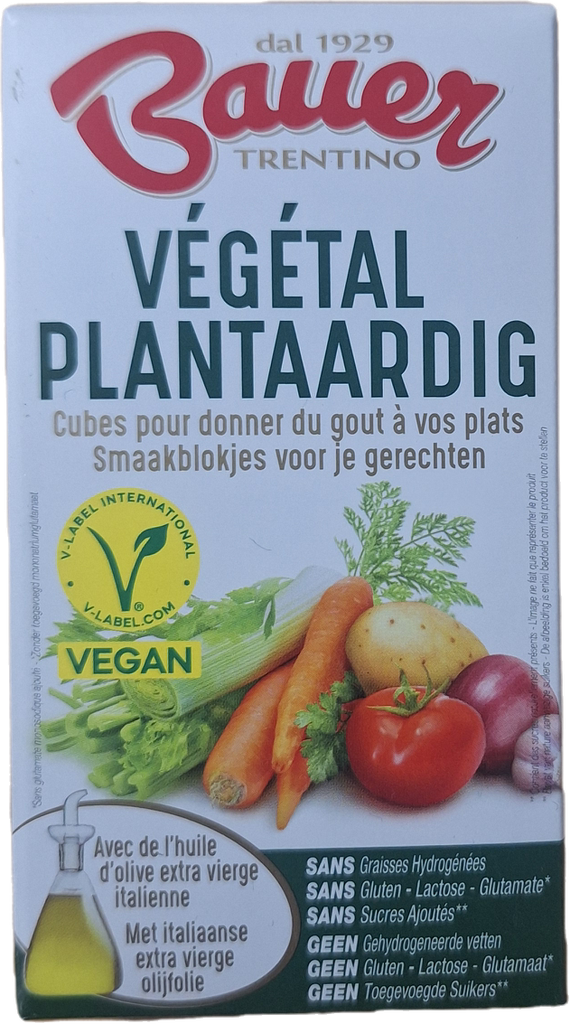 Dado per Brodo vegetale evo 60 gr.  Bauer
