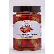 Peperoncini Ripieni c/acciughe 310 ml Contado