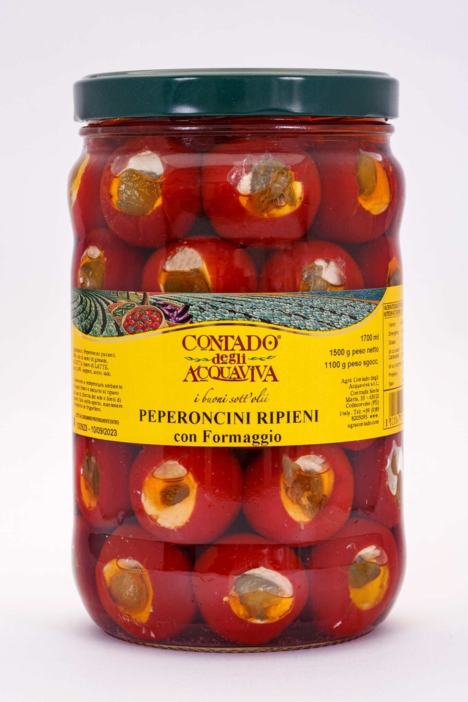 Peperoncini Ripieni c/formaggio 310 ml Contado