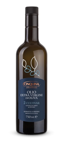 [05317] Olio ev " 2 Cultivar "   0,75 L.    Cinquina