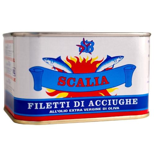 [07018] Acciughe Filletti 700 gr.  blik   Scalia