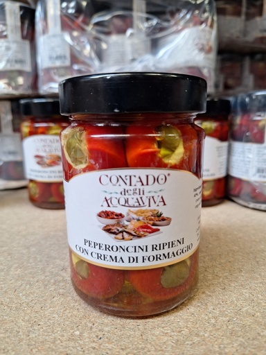 [06452] Peperoncini Ripieni c/formaggio 310 ml Contado