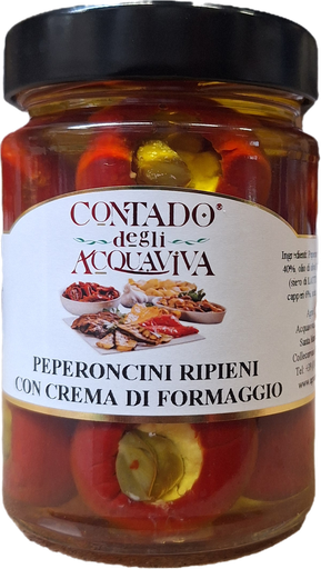 [06452] Peperoncini Ripieni formaggio 280 gr. Contado
